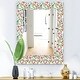 preview thumbnail 6 of 5, Designart 'Green Flowers 6' Traditional Mirror - Vanity Printed Mirror 23.7 in. wide x 31.5 in. high
