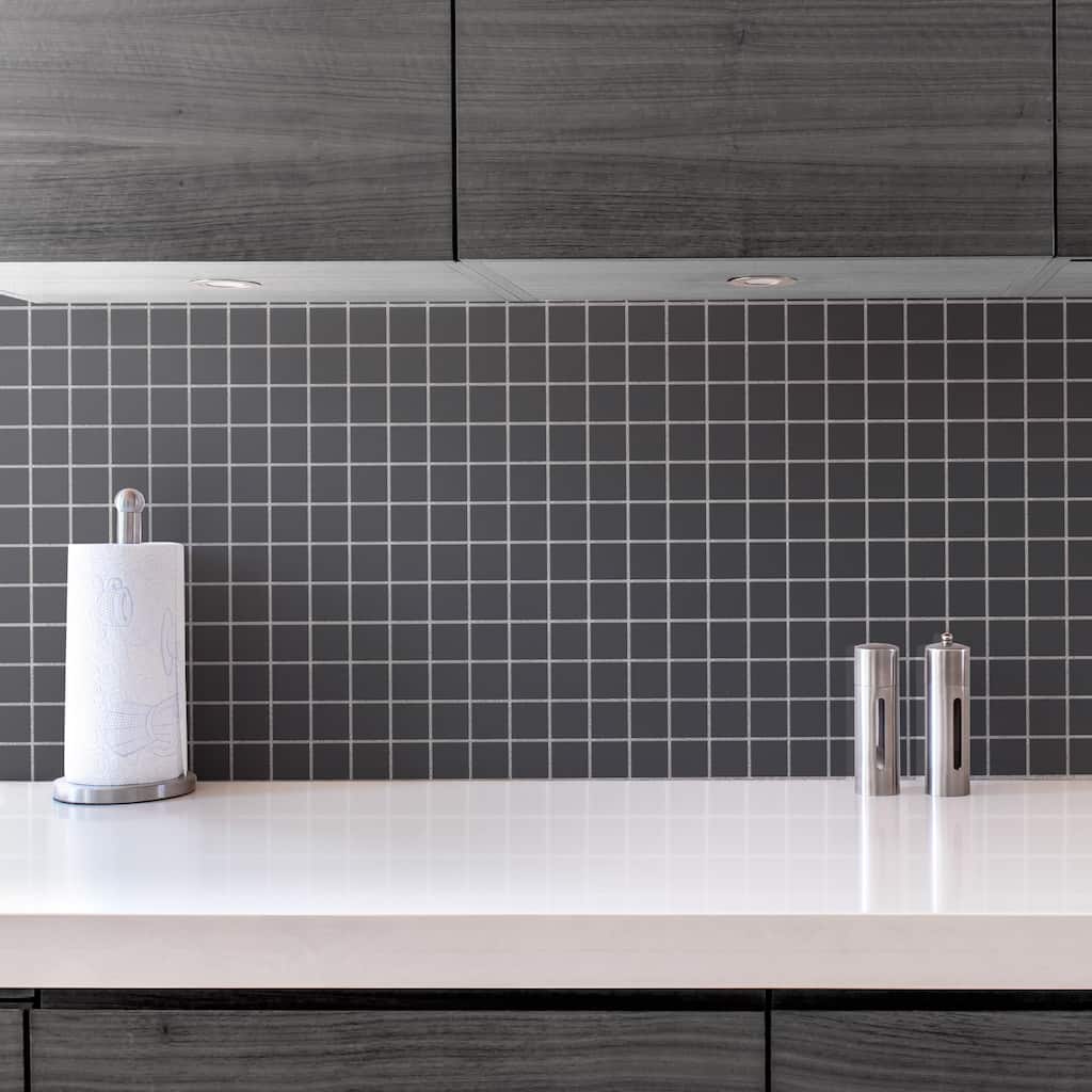 Merola Tile Vaudeville Taco Antracita 1-5/8" x 1-5/8" Porcelain Floor and Wall Tile - Case (25 Tiles)