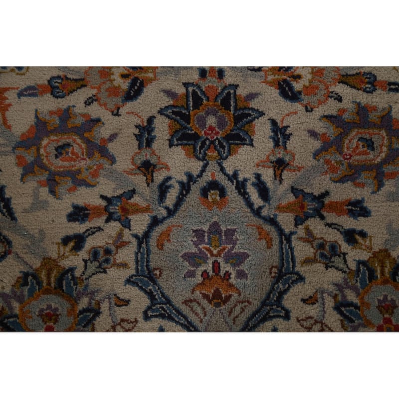 Kashan Persian Traditional Floral Area Rug Hand-knotted Wool Carpet - 9'8" x 12'8"