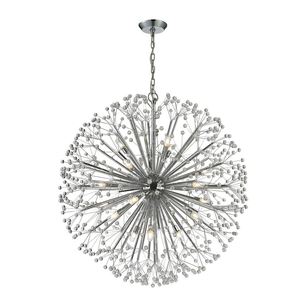 Elk Home Starburst Polished Chrome With Clear S 19 Light Chandelier