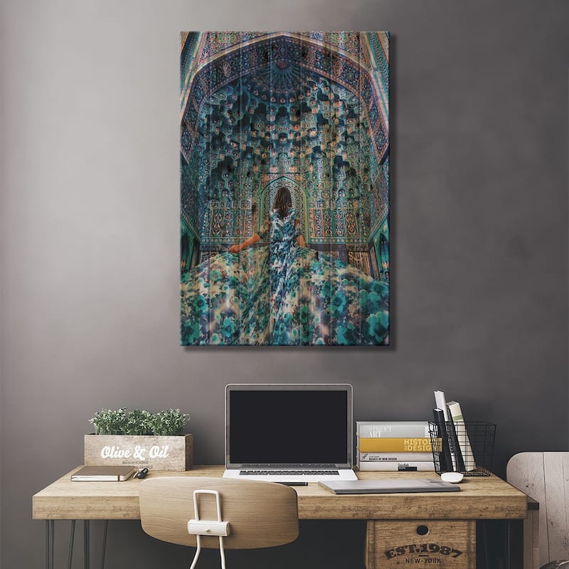 Blue Wanderlust Print On Wood by Hobopeeba - Multi-Color