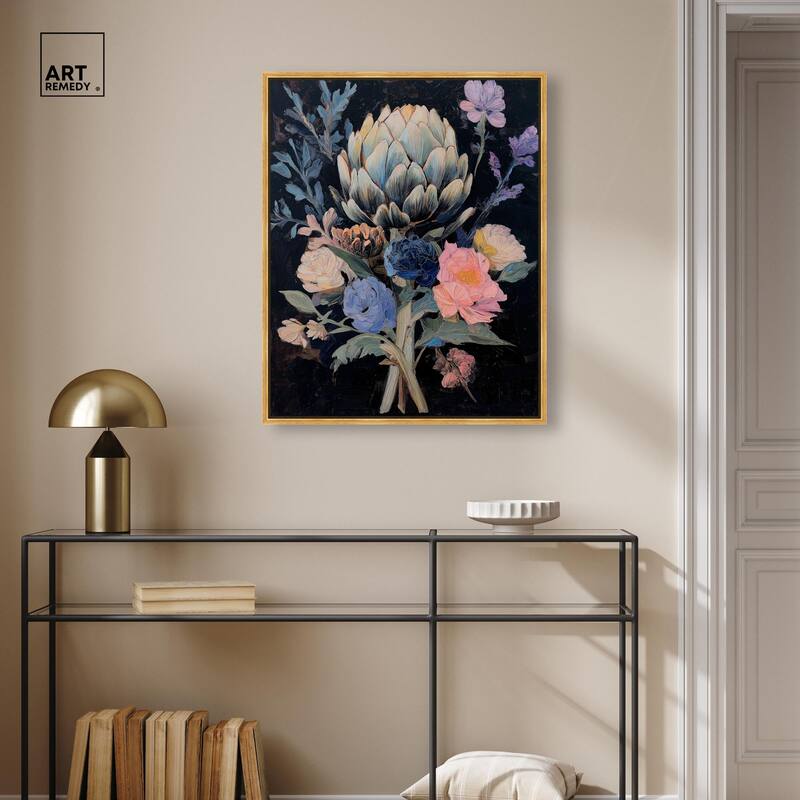 Moody Artichoke I Canvas by Art Remedy