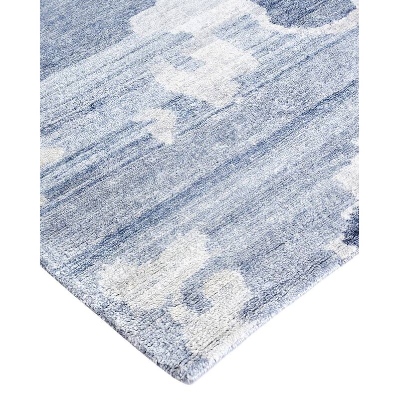 Modern One-of-a-Kind Hand-Knotted Area Rug - Gray, 9' 2" x 12' 0" - 9' 2" x 12' 0"