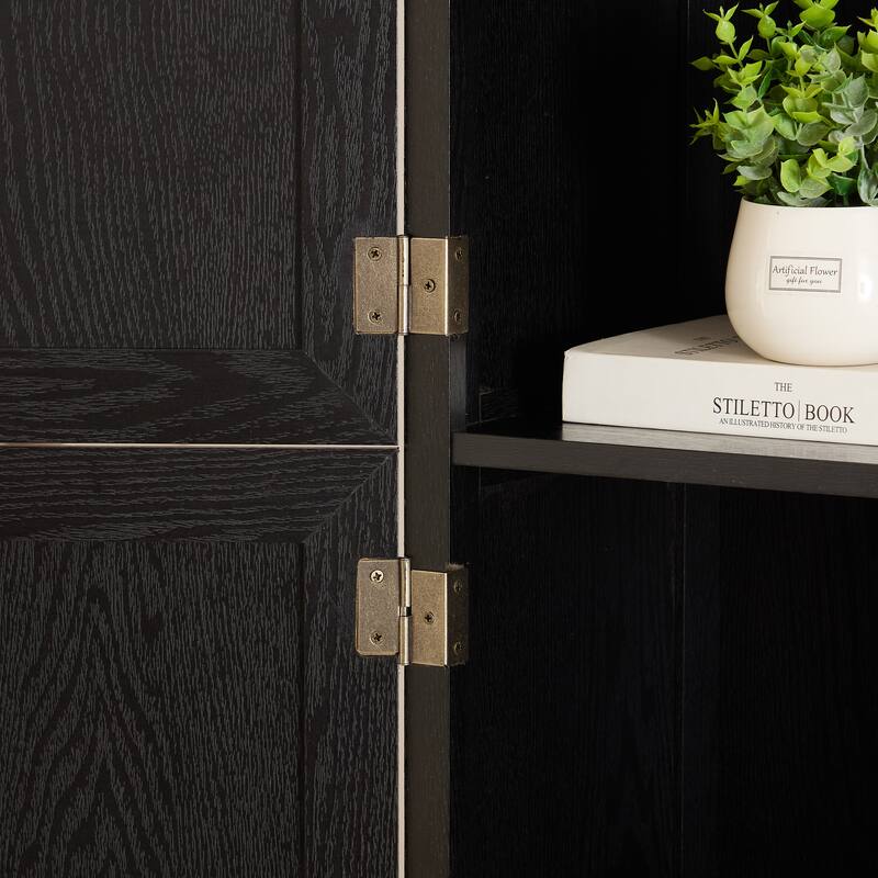 Tall Storage Cabinet Pantry Cabinet with 8 Doors, Corner Cabinet Side Cabinet Hallway Cabinet for Kitchen