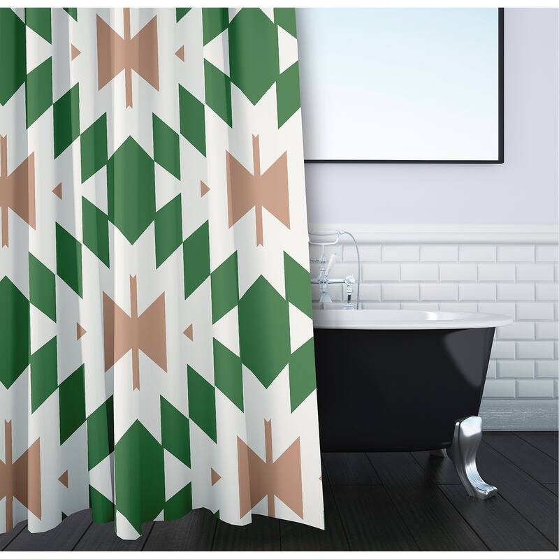 71 x 74-inch Patna Geometric Print Shower Curtain