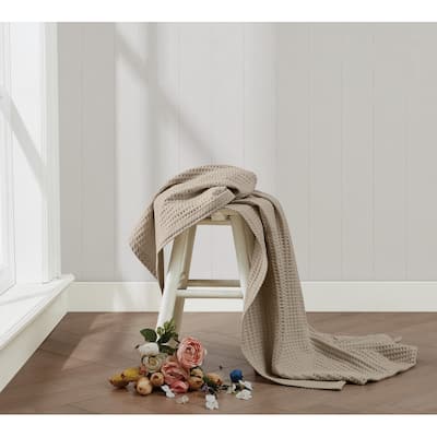 The Farmhouse by Rachel Ashwell Cotton Waffle Blanket and Throw