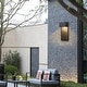 preview thumbnail 3 of 7, 2 Pack Black Modern Integrated LED Outdoor Wall Light Lantern Sconce - 2 Pack