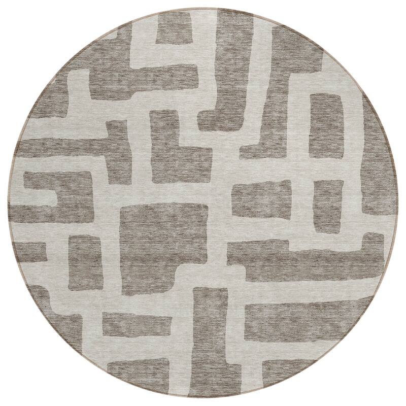 Machine Washable Indoor/ Outdoor Chantille Geo Contemporary Rug