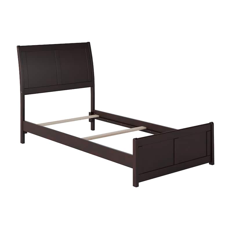 Portland Twin XL Traditional Bed with Matching Foot Board in Espresso - Espresso - Twin XL
