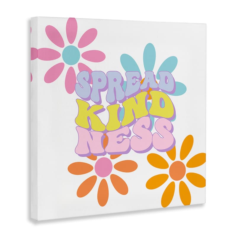 Stupell Groovy Spread Kindness Canvas Wall Art Design By Jesse Keith