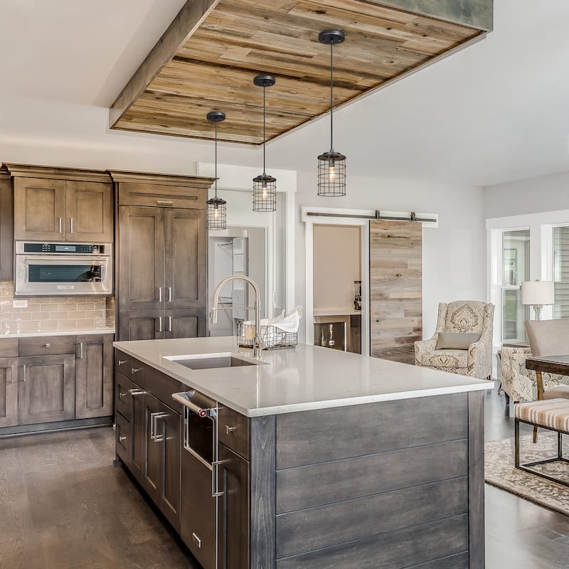 Modern Industrial 1-Light Cage Pendant Lights for Kitchen Island