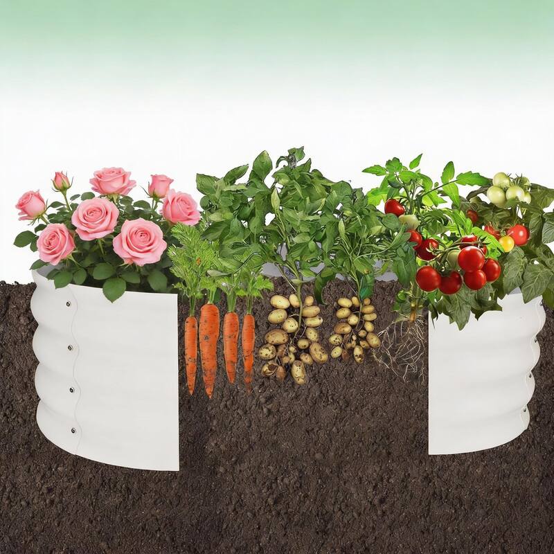 2-Pack Galvanized Raised Garden Beds, with Open Base