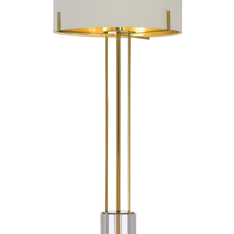 Currey & Company Winsland Brass Table Lamp - 31.5"h x 14"w x 14"d