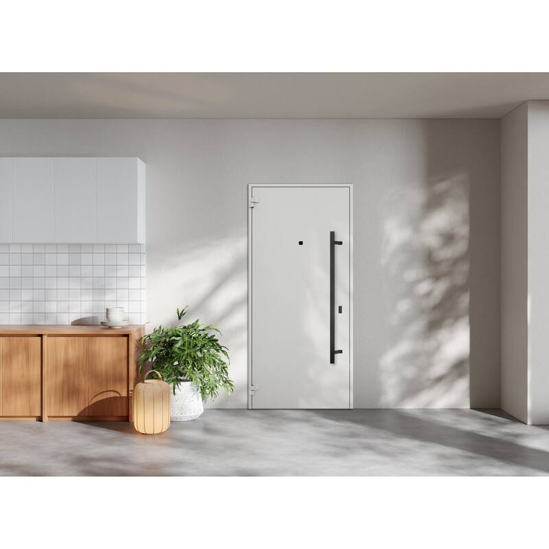 VDOMDOORS | Front Door Exterior Door | Fiberglass | Frame & Hardware Included | 18x80, Oak Entry Door Steel Entry Door