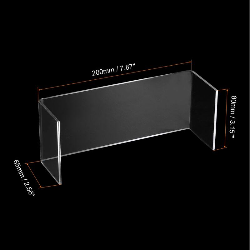 Shoes Display Stand Rack, 200x80x65mm Acrylic Storage Shelf Holder - Clear