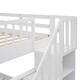 preview thumbnail 40 of 38, Stairway Design Full-Over-Full Bunk Bed with Storage and Guard Rail for Bedroom,Dorm