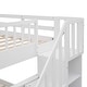 preview thumbnail 16 of 14, Stairway Design Full-over-Full Bunk Bed with Storage and Guard Rail for Bedroom,Dorm