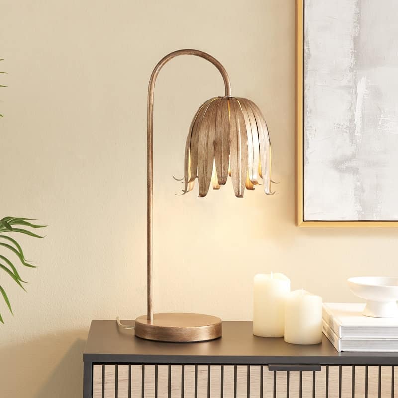 Acroma 23.63" Arched Steel Dimmable Table Lamp - N/A