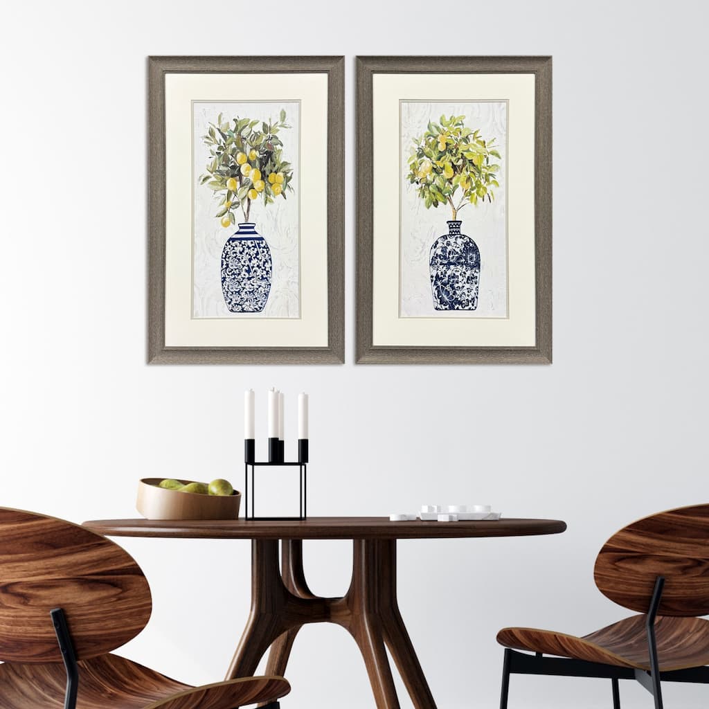 Paragon Lemon Tree Pot Framed Art - Set of 2