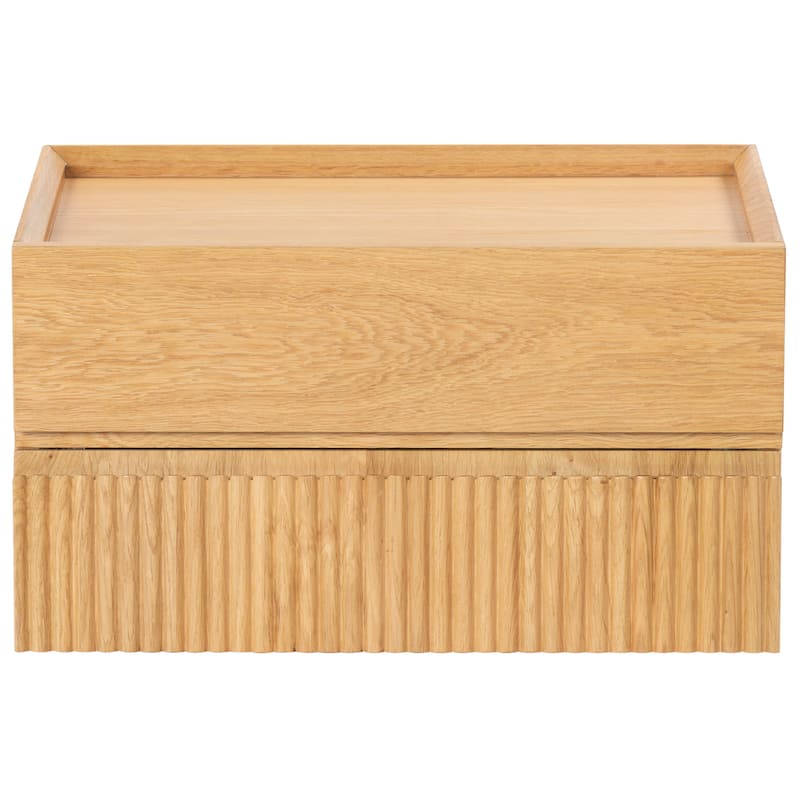 SAFAVIEH Couture Dontay 2-Drawer Ribbed Floating Nightstand