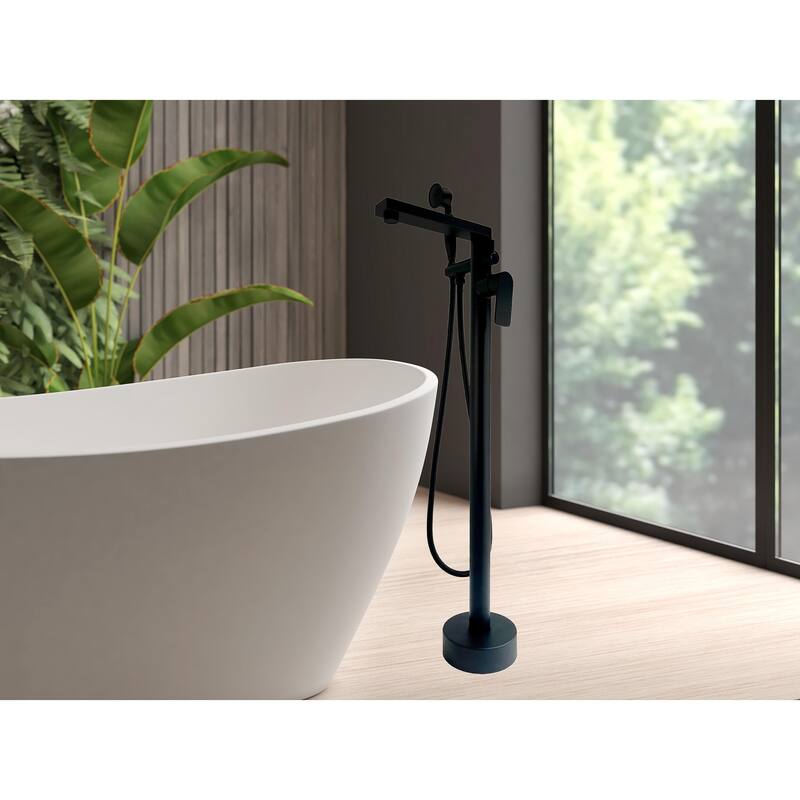 Venus Square Head Tub Filler Faucet with Handshower