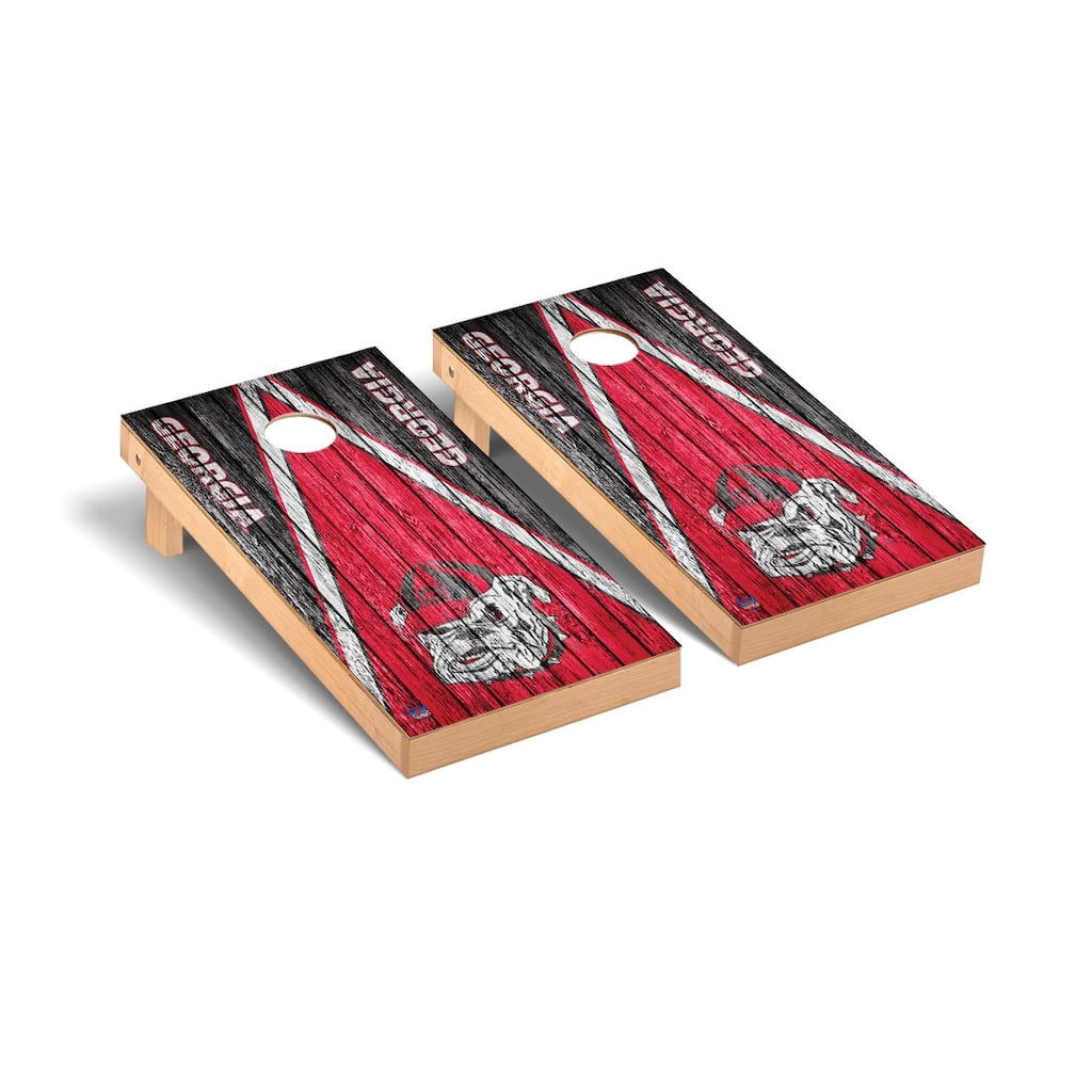 Georgia Bulldogs Triangle Cornhole Board Set