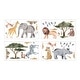 preview thumbnail 2 of 2, Sweet Jojo Designs Jungle Animals Boy Girl Peel and Stick Wall Decal Stickers Art Nursery Decor Set of 4 Green Animal Elephant