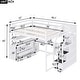 preview thumbnail 5 of 6, White Loft Bed with Desk and Shelves, Two Built-in Drawers, Storage Staircase