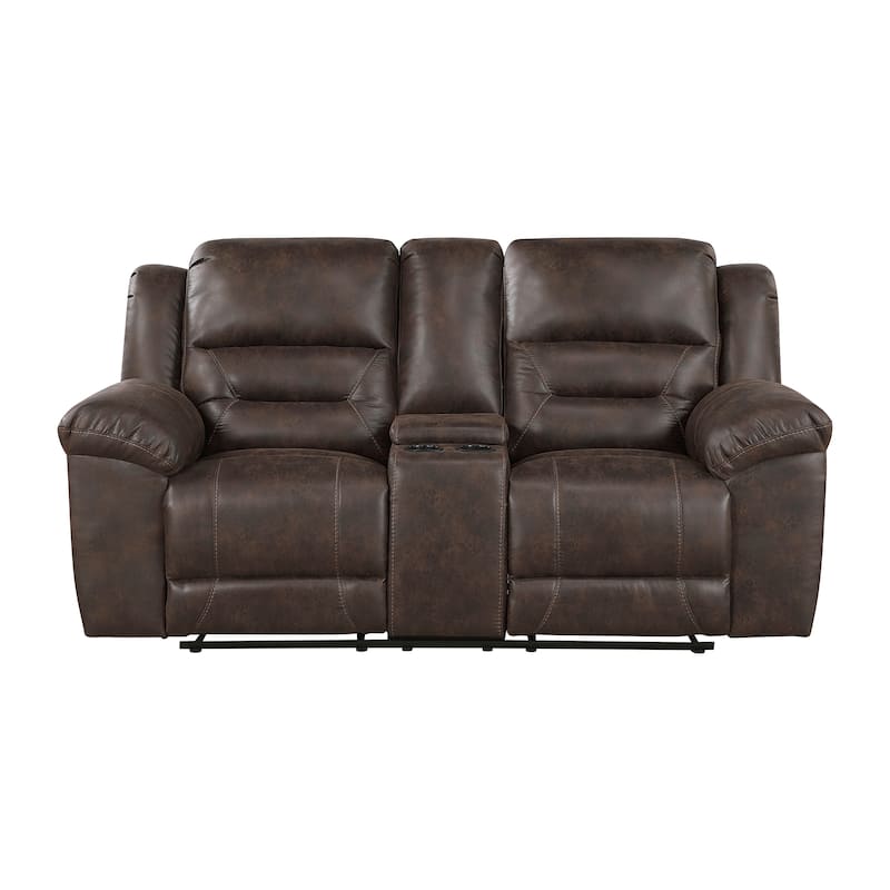 Fremont & Park Alonzo Polished Microfiber 3-Piece Manual Reclining Sofa Set
