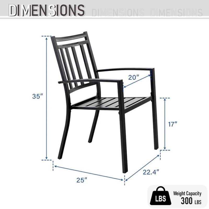 MAISON ARTS 6-Piece Patio Dining set with 1 Rectangle Steel Table, 2 Swivel Chairs, 2 Stackable Chairs and 1 Bench
