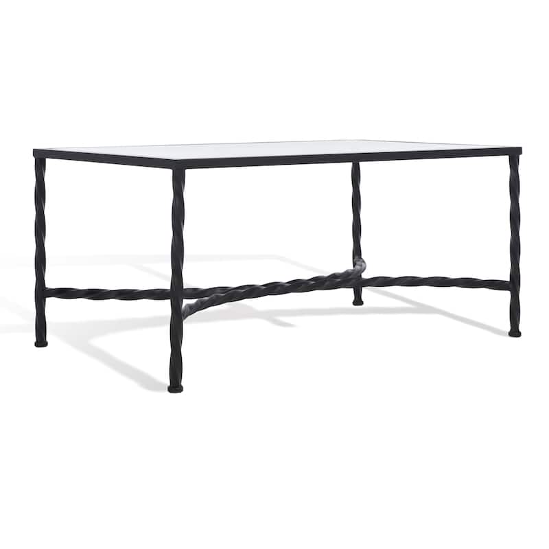 SAFAVIEH Couture Matilda Gold Leaf Glass Coffee Table