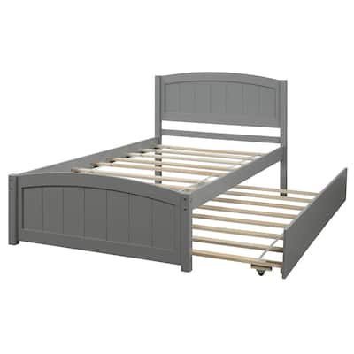 Twin size Platform Bed with Trundle