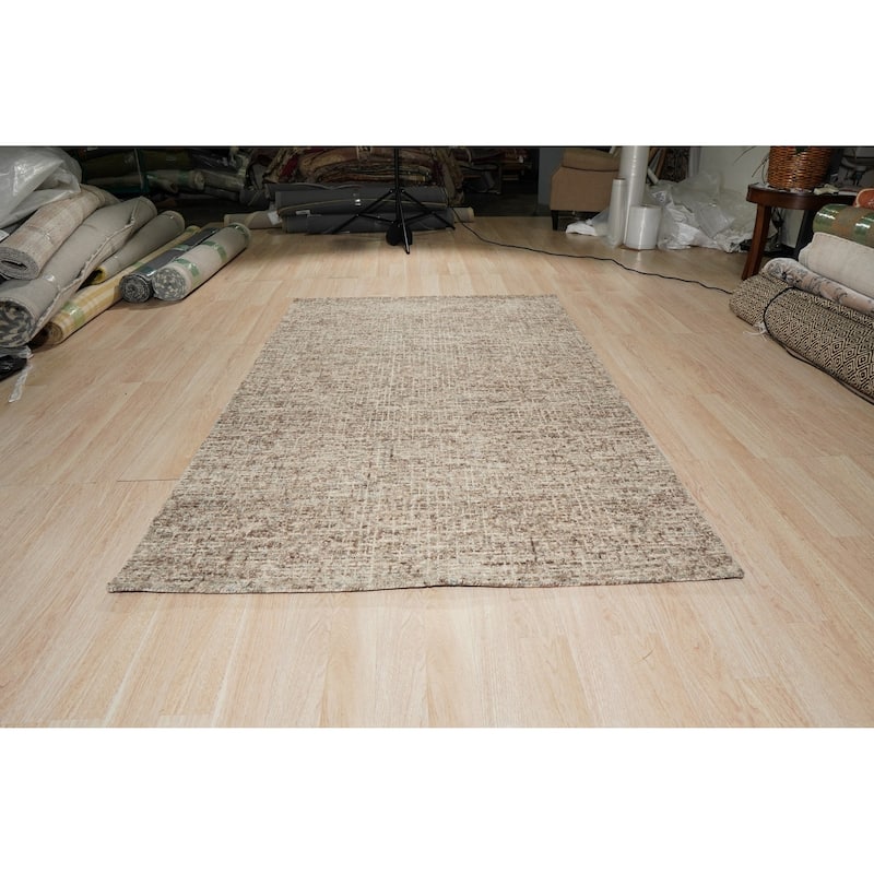 Dark Beige/Brown Modern Contemporary Modern Tufted Loop Area Rug - 5' x 8'