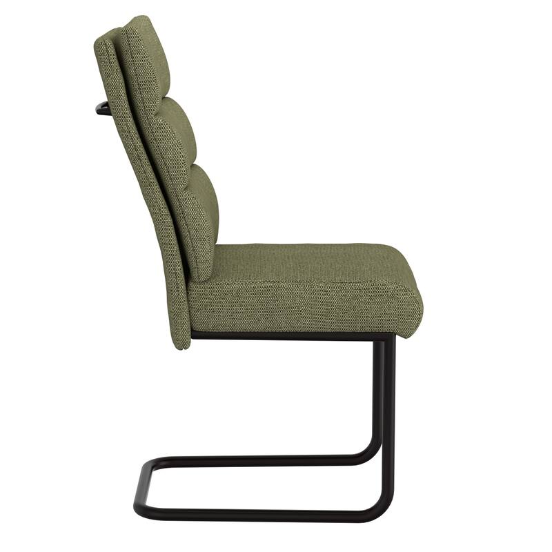 Modern Fabric & Metal Dining Chair, Set of 2