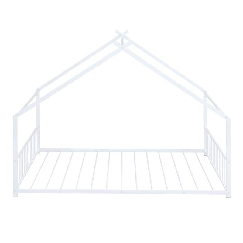 Full Size Metal House Bed