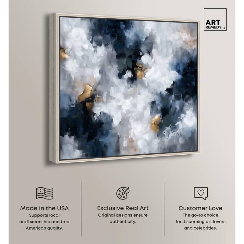 Midnight and Ivory I Canvas by Art Remedy