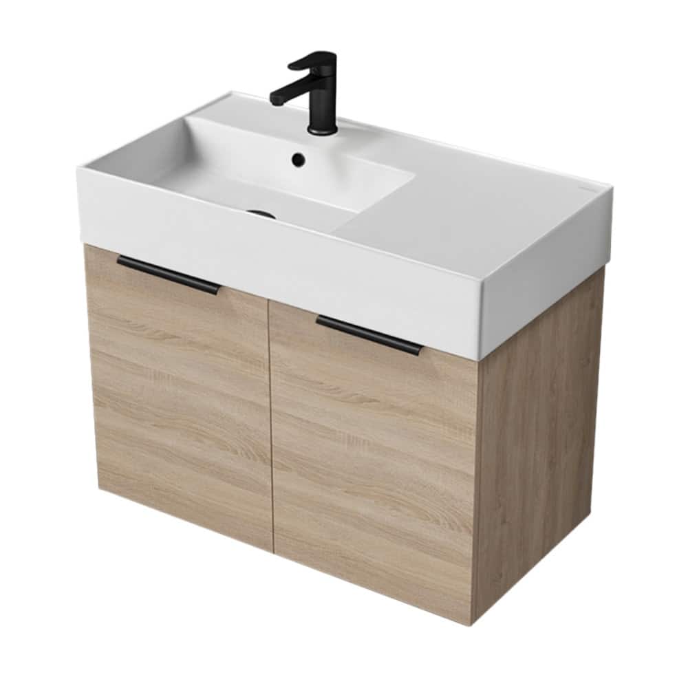 Nameeks Derin-3217-W-C-L Derin 32" Wall Mounted Single Basin Vanity
