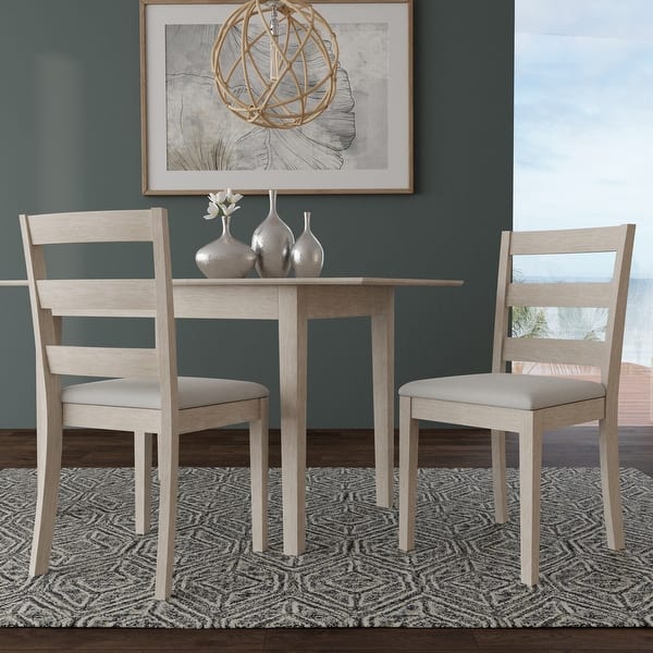 slide 2 of 16, Hillsdale Furniture Spencer Wood Ladder Back Dining Chair, Set of 2, White Wire Brush