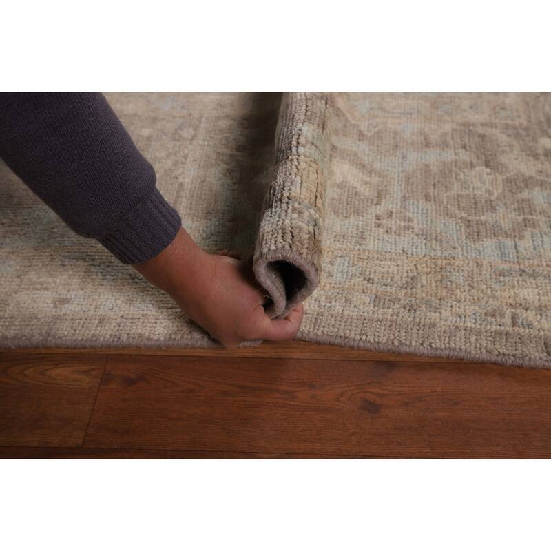 Oushak Turkish Area Rug Vegetable Dye Hand-Knotted Wool Carpet - 8'3"x 9'10"