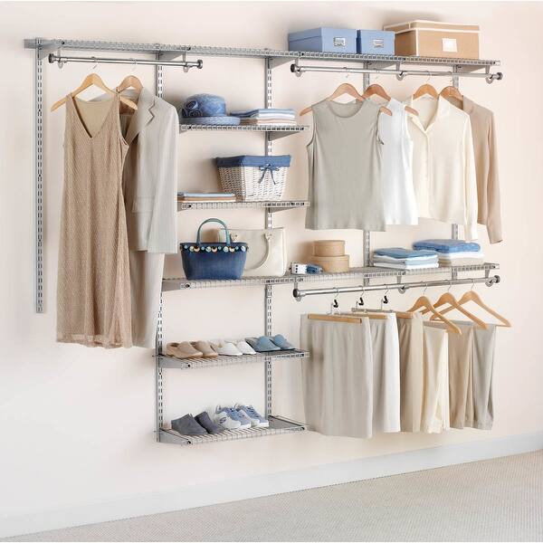 Shop Rubbermaid Fg3h8900 Adjustable Wall Mounted Closet System