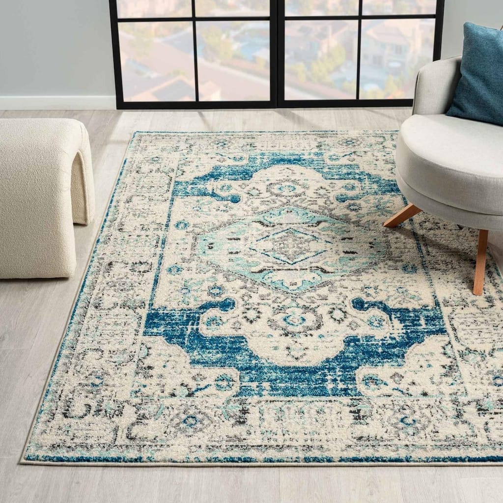 Luxe Weavers Oriental Medallion Area Rug, Indoor Stain-Resistant Carpet
