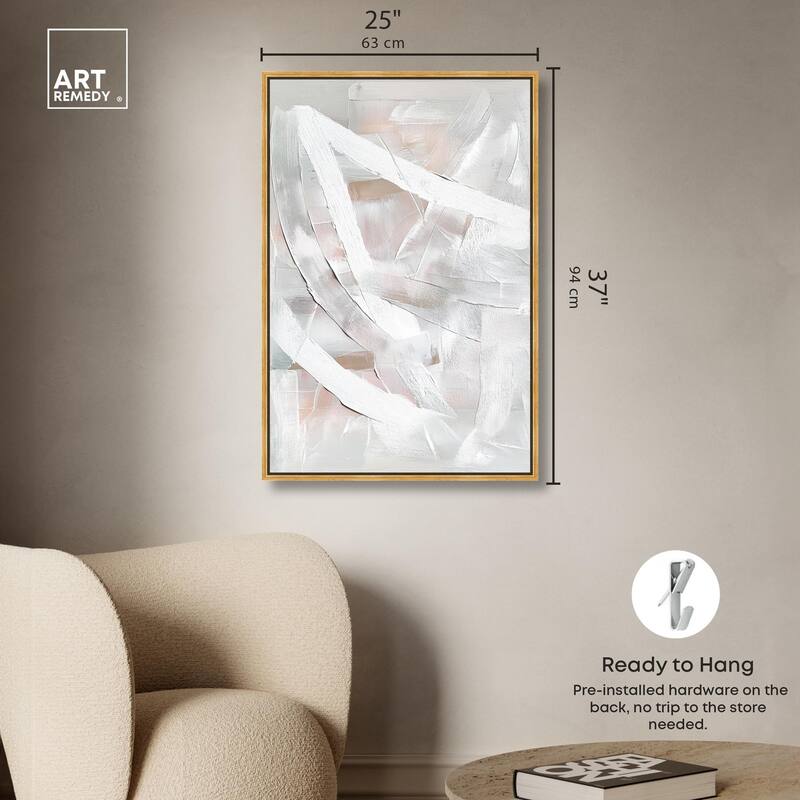 Thick White Texture I Canvas by Art Remedy