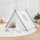 preview thumbnail 19 of 22, Kids Play Tent, Indoor Canvas Play Tent by Comfy Cubs Pacific Blue