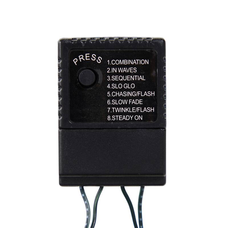 8ft. Green Pencil Artificial Christmas Tree with 200 Clear Multifunction LED Lights & 402 Branches - Sleek Festive X-Mas Tree