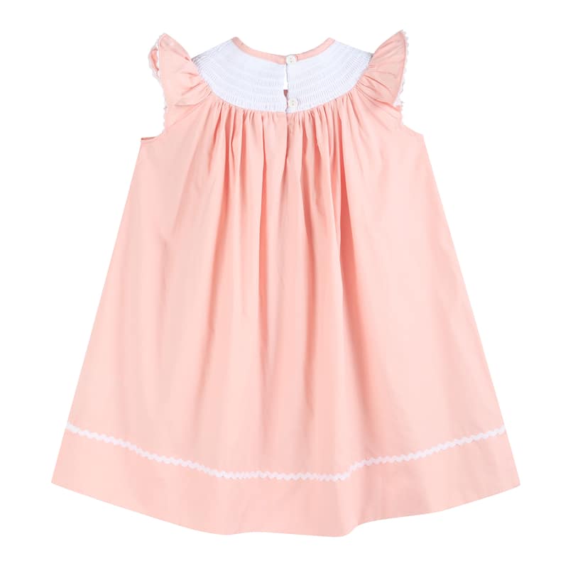 Lil Cactus Light Pink Easter Smocked Bishop Dress