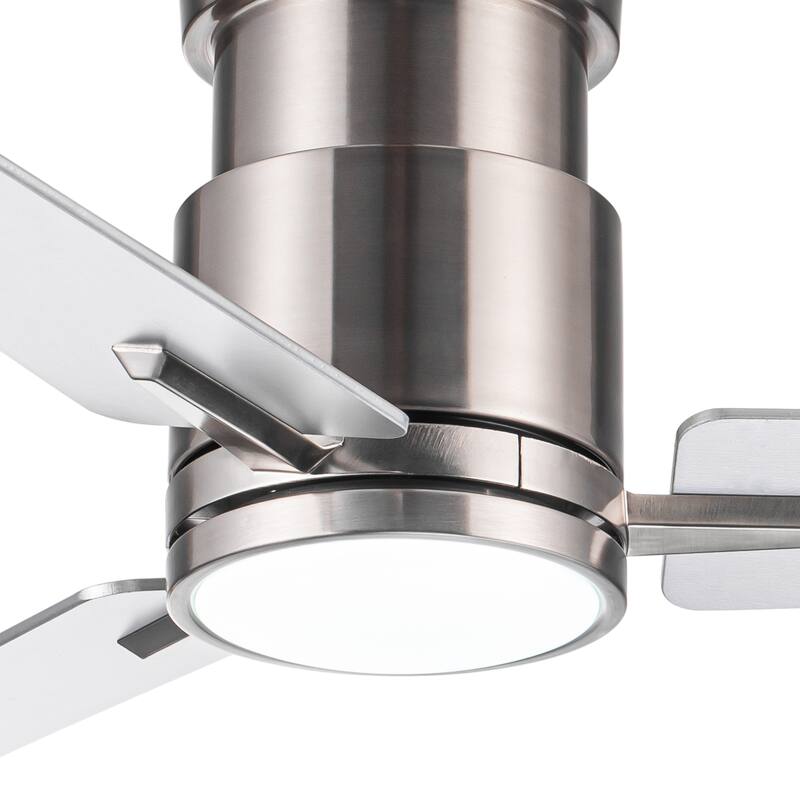YUHAO Kaleido 48 in. Indoor Matte Black Ceiling Fans with 3-Colors Integrated LED and Dual-Finish Blades