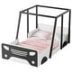 preview thumbnail 4 of 12, Twin Size Pine Wood Car-shaped Bed with Roof, wheels, door Design, Montessori Inspired Bedroom