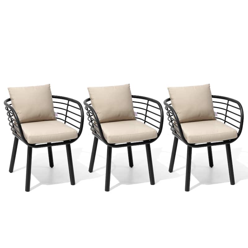 Aluminum Dining Chair with Sunbrella Seat and Back Cushions