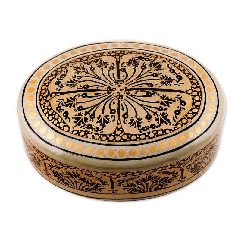 Novica Handmade Srinagar Grandeur Papier Mache Decorative Box