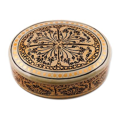 Novica Handmade Srinagar Grandeur Papier Mache Decorative Box